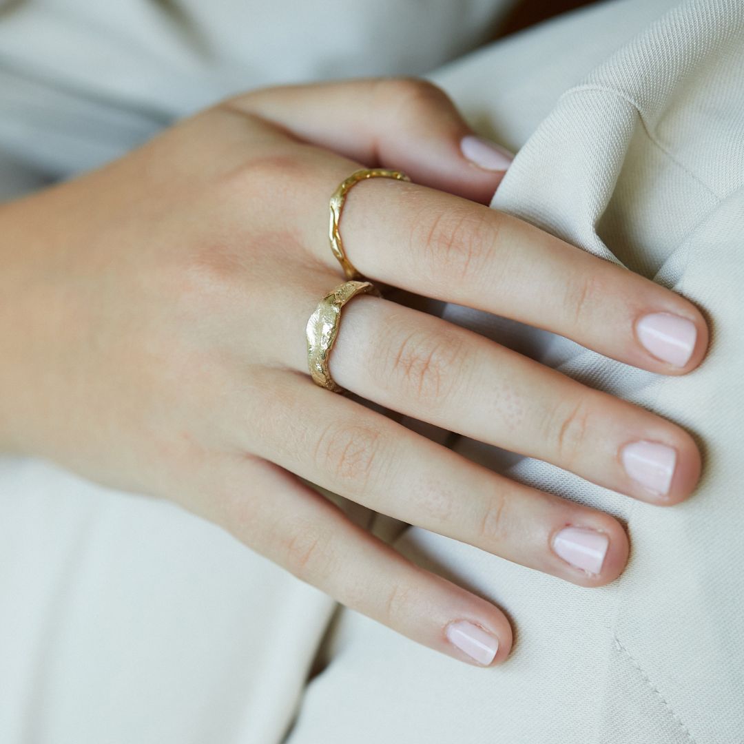 טבעת זהב מיוחדת, טבעת נישואין מיוחדת, תכשיטים בעבודת יד