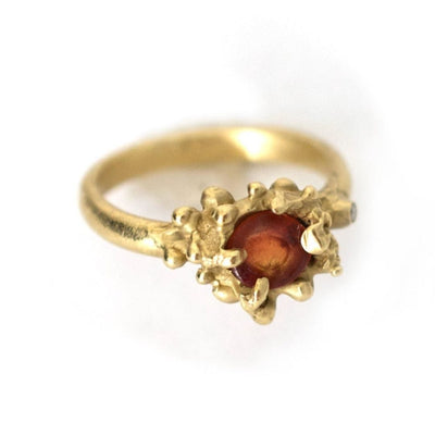 SUNNY GOLD RING  | טבעת זהב עם ספיר כתום
