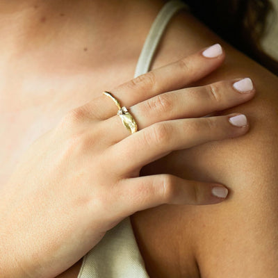 טבעת זהב מיוחדת, טבעת נישואין מיוחדת, תכשיטים בעבודת יד